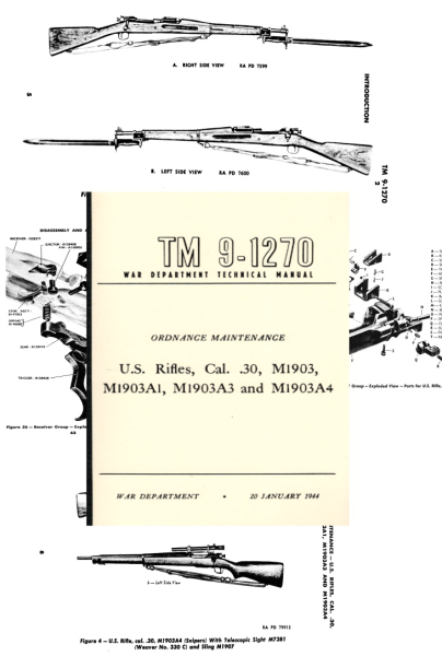 Nachdruck US-Instandsetzungs-Dienstvorschrift Gewehr Springfield M1903 von 1944 – Bild 1