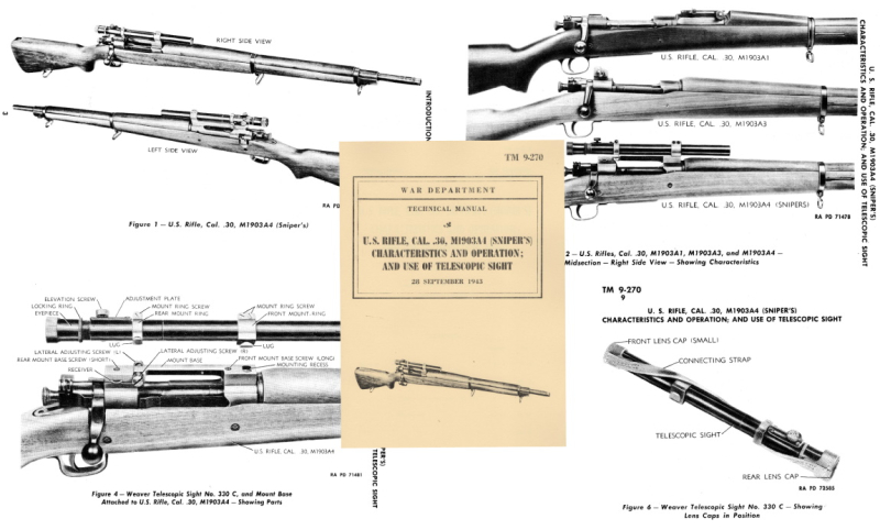 Technische Dienstvorschrift U.S.A. Springfield 1903A4 Sniper / Scharfschützen-Gewehr – Bild 1