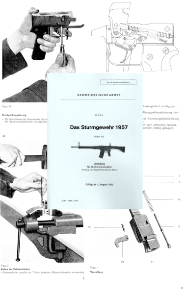 Nachdruck Schweizer Vorschrift für Waffenmechaniker Sturmgewehr 57 – Bild 1