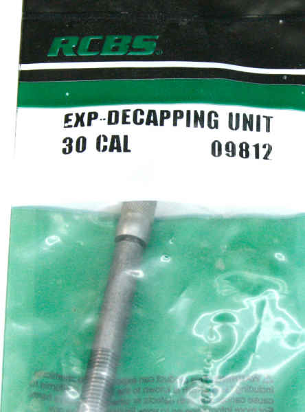 RCBS #9812 EXP-Decapping UNIT CAL 30 Zündhütchen Ausstoßerspindel für Kalibrier Matrizen Expand 308 – Bild 1