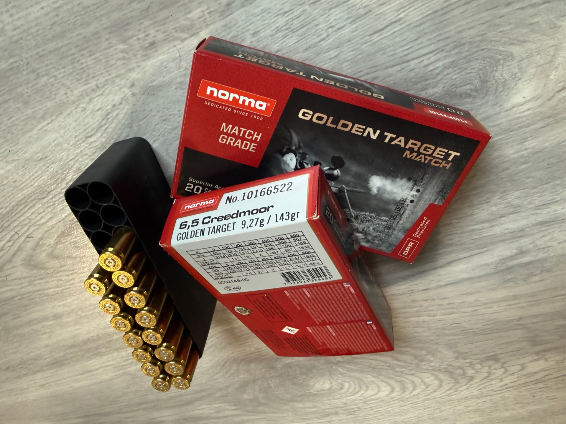 55 Stück NORMA Golden Target Match 6.5 Creedmoor Hülsen 1x abgeschossen – Bild 1
