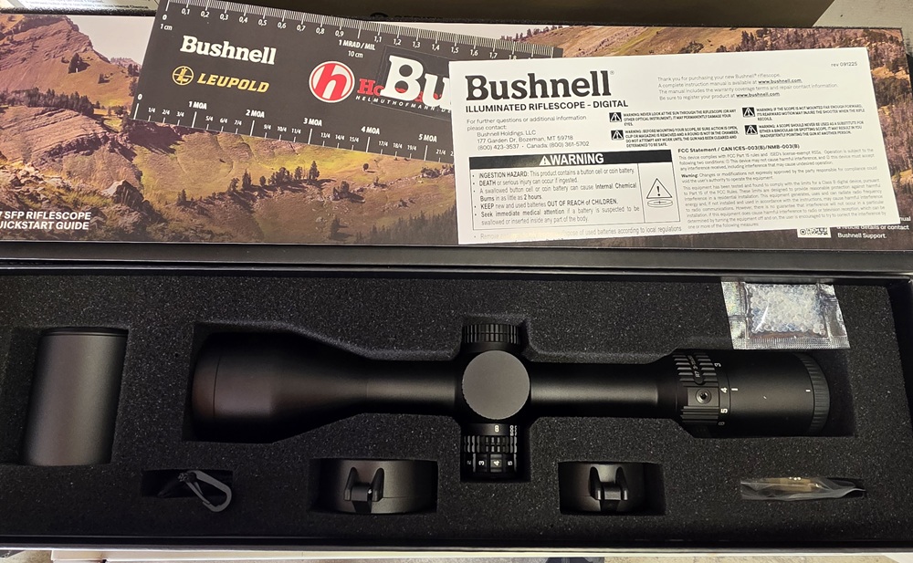 BUSHNELL ZF R7 3-15X50MM ED BLACK ILLUM. SFP MRAD FIBER DOT W/HOLDOVER EXO – Bild 1