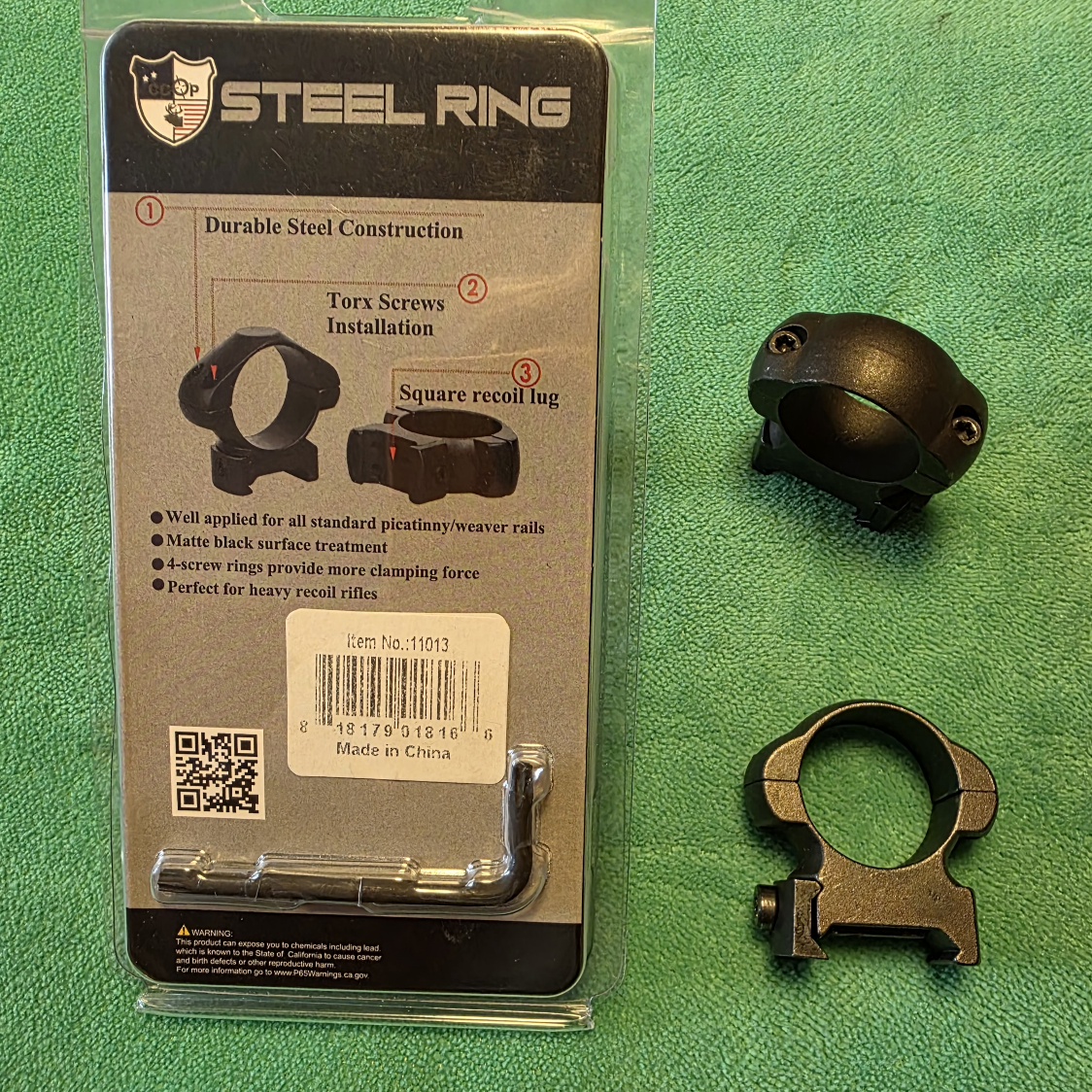 Montageringe , Stahl , 25,4mm , 1 Zoll , Picatinny – Bild 1