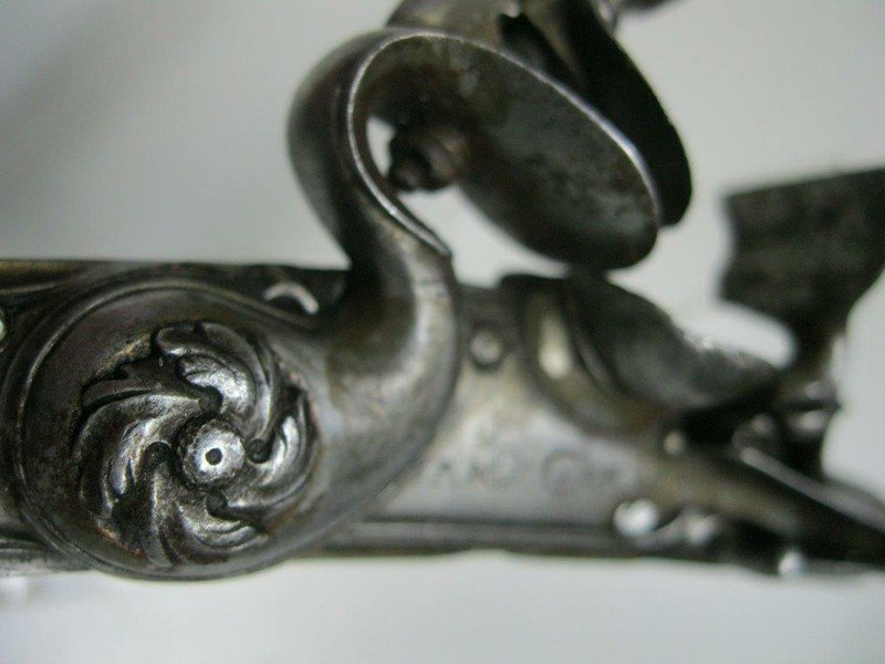 Pistolen Steinschloss Flintlock Italien ca 1660 sign FRANC GARATO – Bild 4