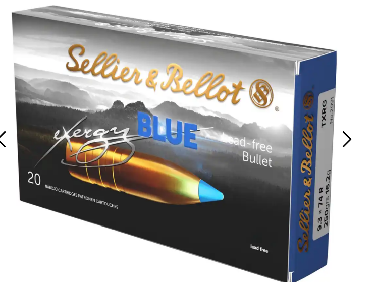 Sellier & Bellot 9,3x74 R TXRG blue 16,2g/250grs. – Bild 1