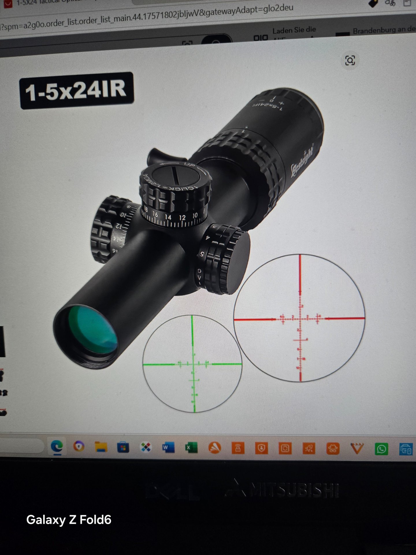 Bestsight 1-5x24 kompaktes Zielfernrohr ( 23 cm) für Sport, Airsoft und , Luftgewehr, Ziel-Visier, – Bild 5