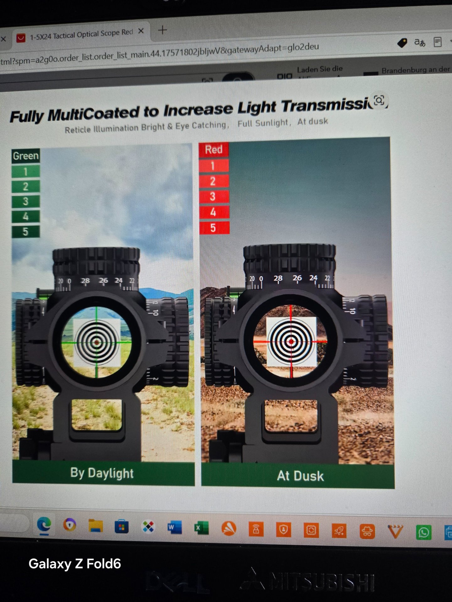 Bestsight 1-5x24 kompaktes Zielfernrohr ( 23 cm) für Sport, Airsoft und , Luftgewehr, Ziel-Visier, – Bild 7