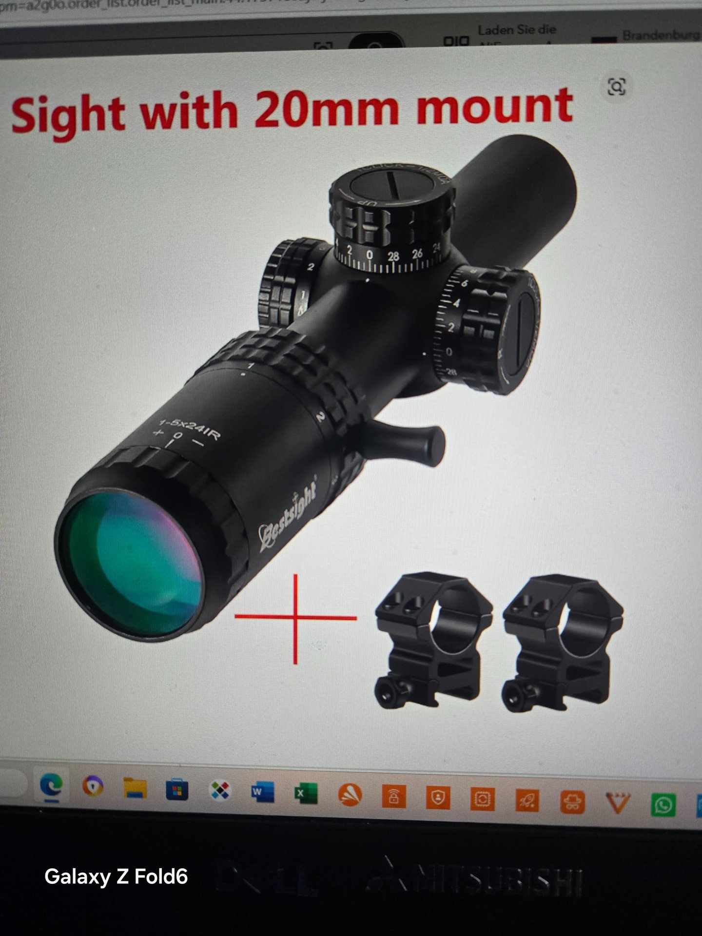 Bestsight 1-5x24 kompaktes Zielfernrohr ( 23 cm) für Sport, Airsoft und , Luftgewehr, Ziel-Visier, – Bild 2