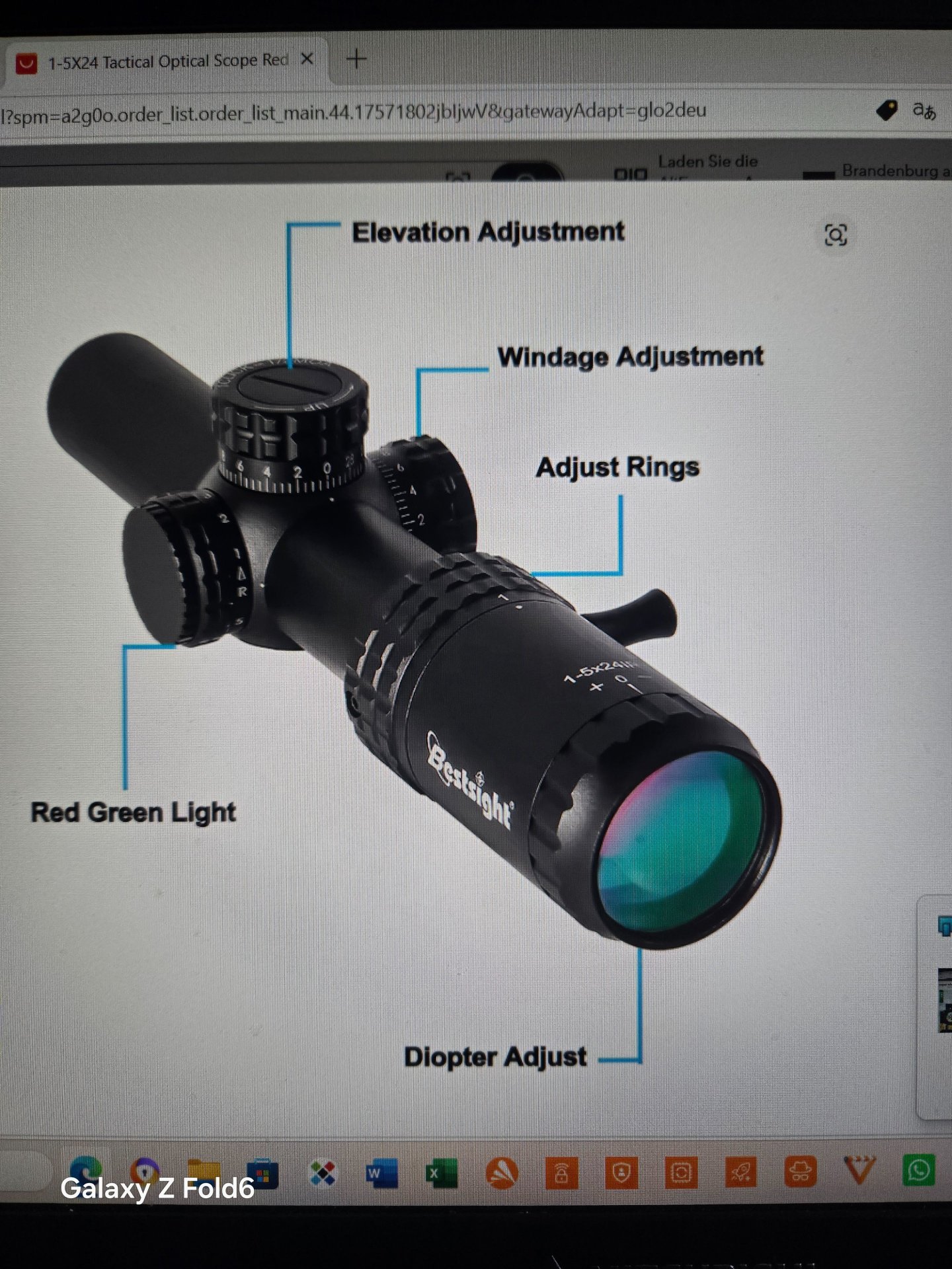 Bestsight 1-5x24 kompaktes Zielfernrohr ( 23 cm) für Sport, Airsoft und , Luftgewehr, Ziel-Visier, – Bild 8