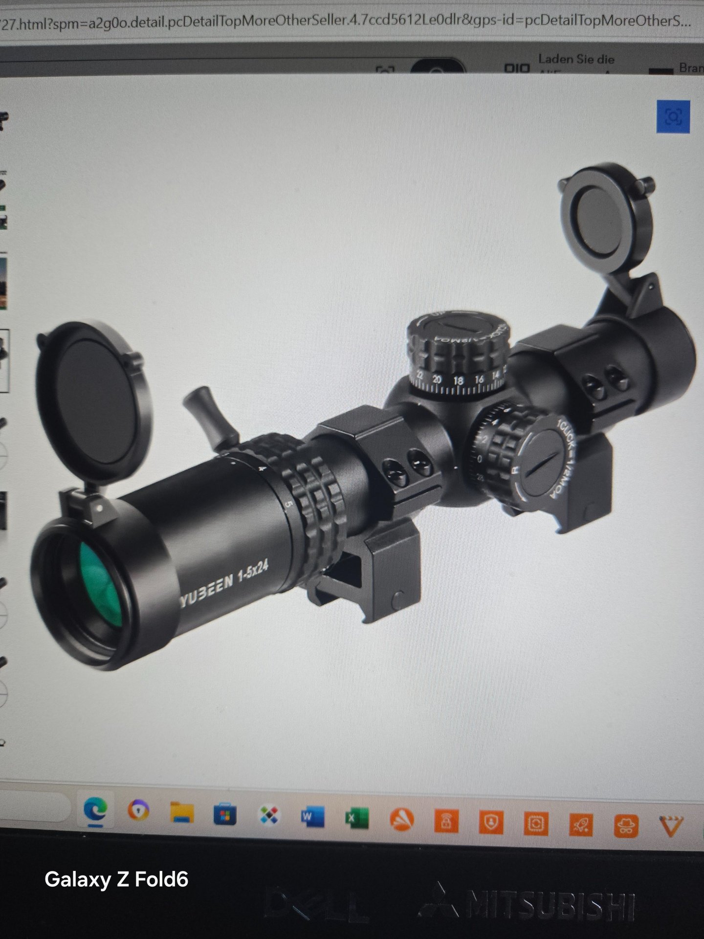 Bestsight 1-5x24 kompaktes Zielfernrohr ( 23 cm) für Sport, Airsoft und , Luftgewehr, Ziel-Visier, – Bild 3