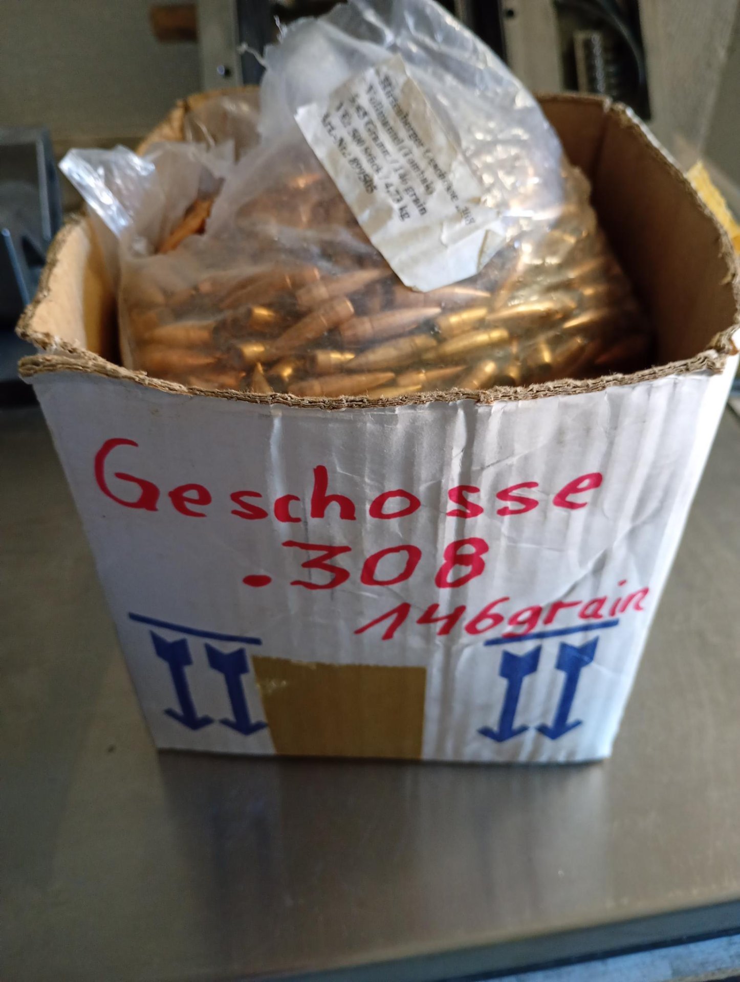 Hirtenberger Geschosse .308 win Vollmantel BT 146 grain 16,5 Kg 1700Stück – Bild 3