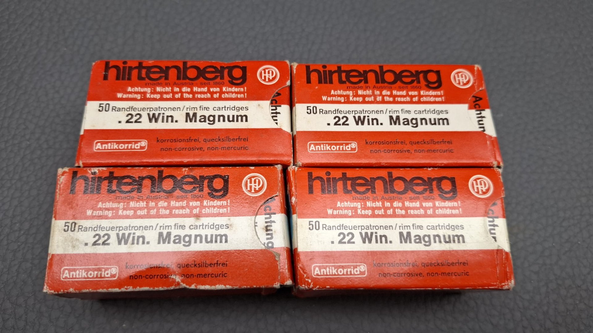 Munition .22 Magnum 22WMR 4 Schachteln Hirtenberger Versandkostenfrei 200 Schuss – Bild 1