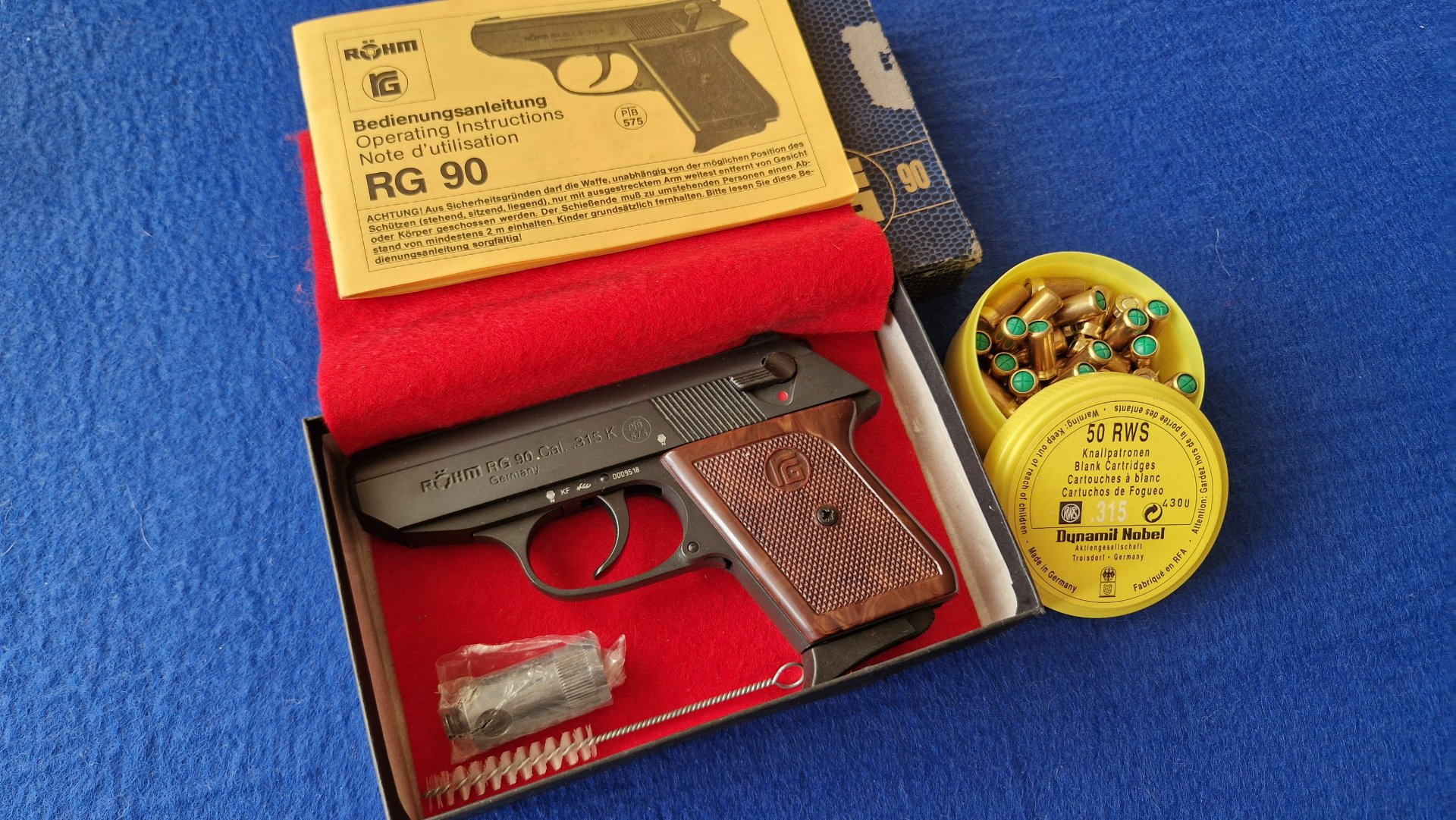Röhm RG 90 Kal. 315k Knall Pistole Schreckschuss + RWS Platzpatronen – Bild 1