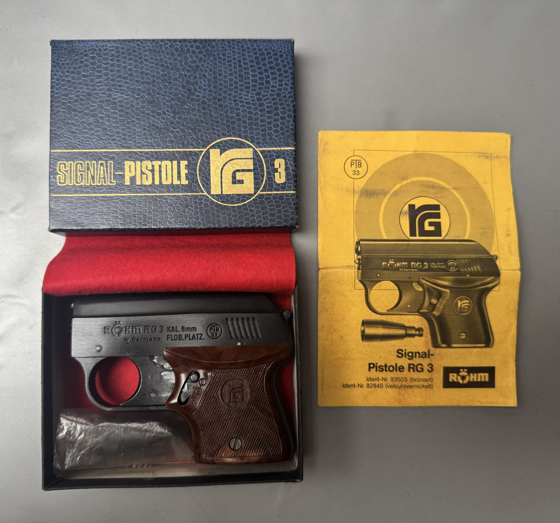 Original Röhm RG 3 Kal. 6 mm Flobert Platz PTB 33 W.Germany OVP! – Bild 1