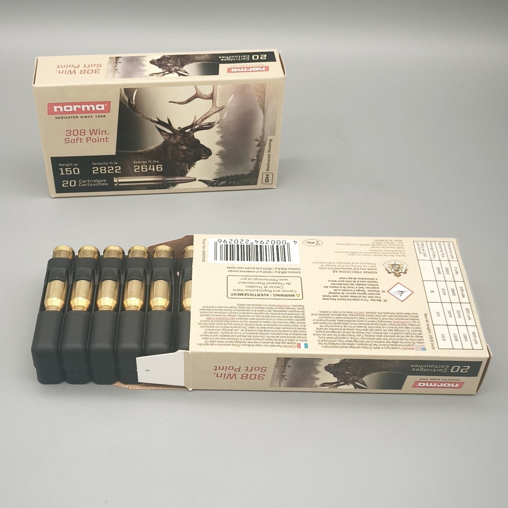 Norma .308Win SP 9,7Gramm/150gr. 20er Päckchen – Bild 5