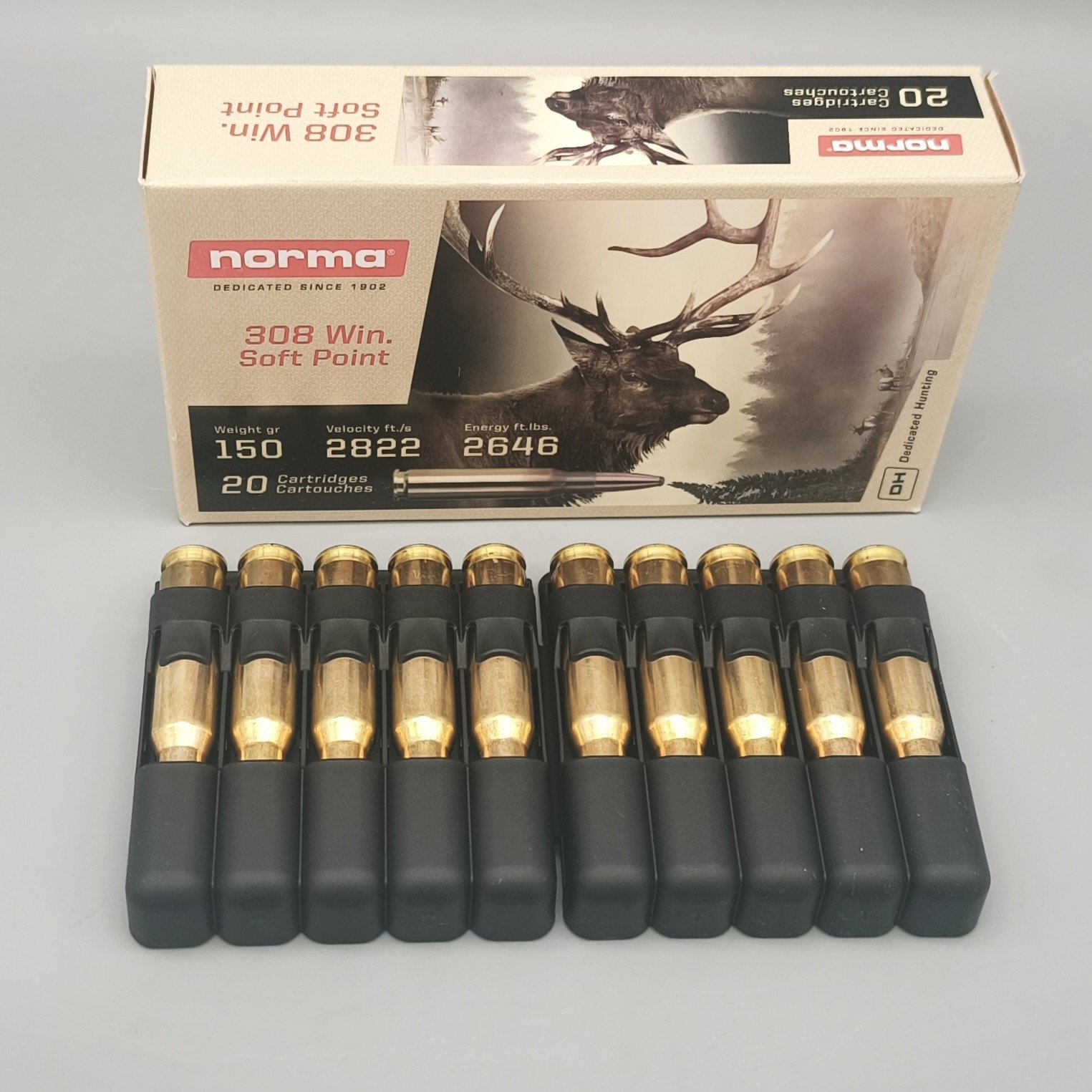 Norma .308Win SP 9,7Gramm/150gr. 20er Päckchen – Bild 1