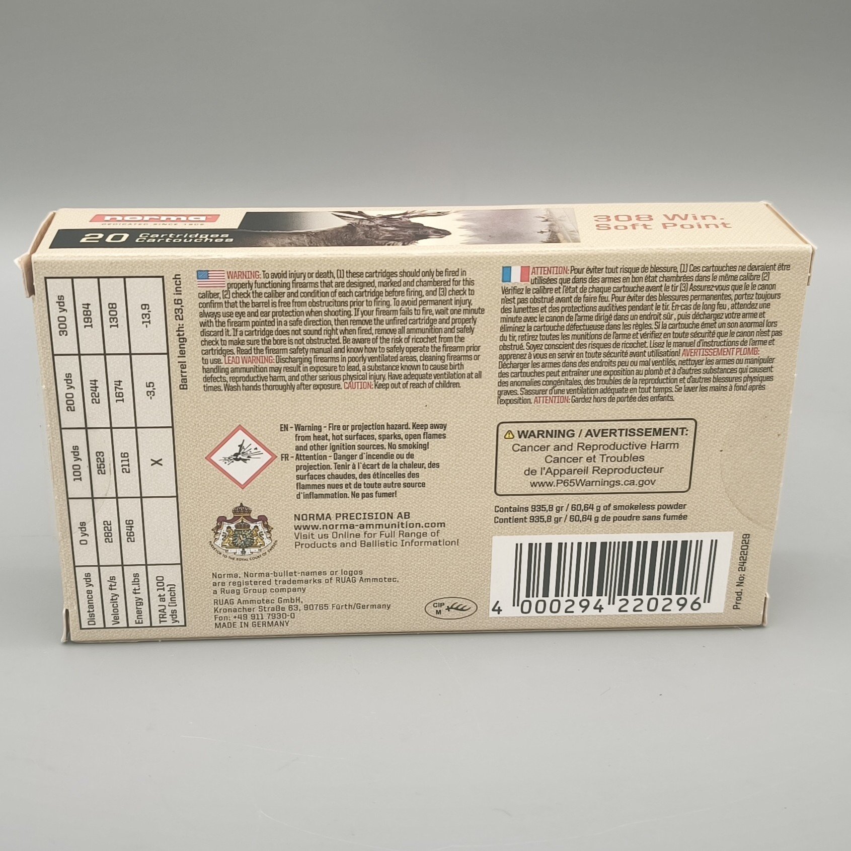 Norma .308Win SP 9,7Gramm/150gr. 20er Päckchen – Bild 3