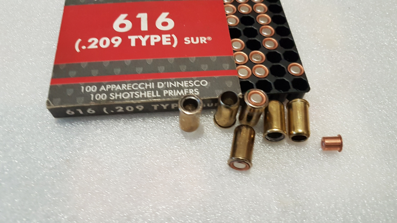 *** 6x *** REDUZIERHÜLSEN *** ,9mm RK auf 209 Zünder /Zündhütchen ,für 9mm SchreckschussRevolver – Bild 1