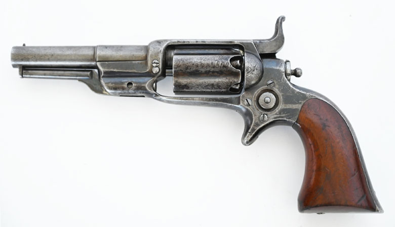 Perkussionsrevolver Adless Colt Model 1855 Side Hammer Pocket, Kaliber .31, Sammlerwaffe Originalzu. – Bild 2