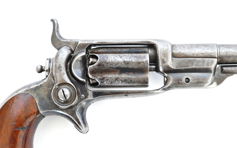 Perkussionsrevolver Adless Colt Model 1855 Side Hammer Pocket, Kaliber .31, Sammlerwaffe Originalzu. – Bild 5