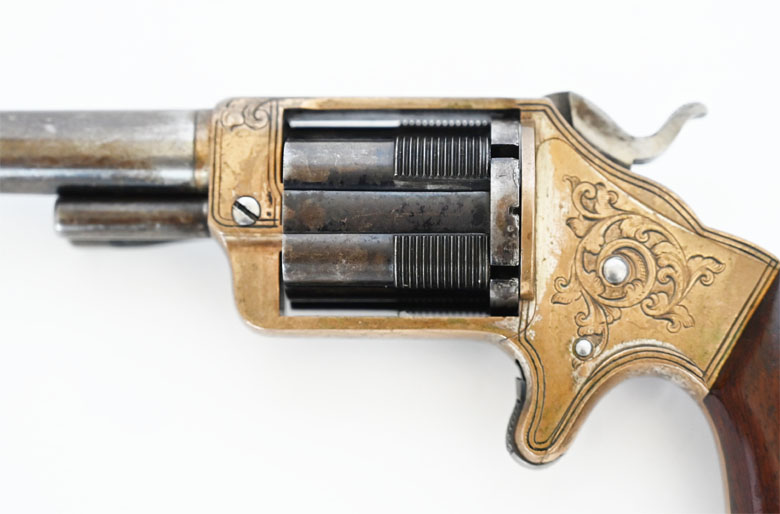 Revolver Slocum Side Loading Revolver, Kaliber .32Rimfire, Sammlerwaffe im Originalzustand,1863-1864 – Bild 3