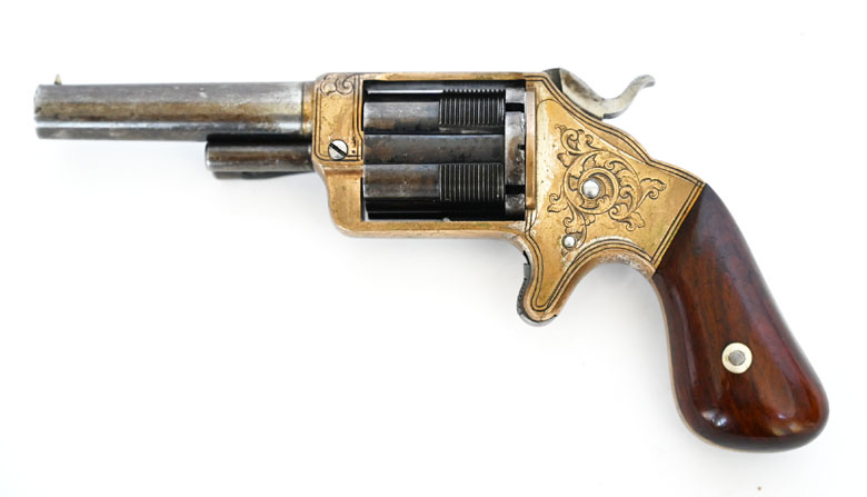 Revolver Slocum Side Loading Revolver, Kaliber .32Rimfire, Sammlerwaffe im Originalzustand,1863-1864 – Bild 2