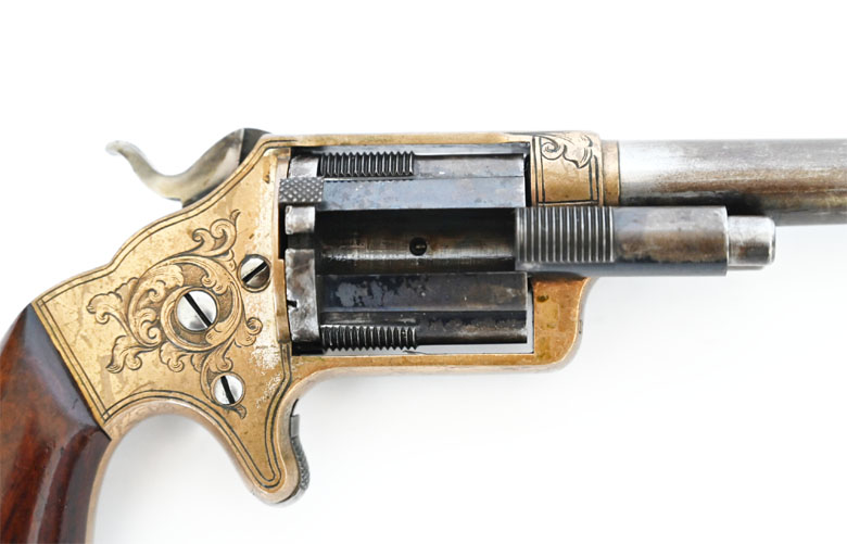 Revolver Slocum Side Loading Revolver, Kaliber .32Rimfire, Sammlerwaffe im Originalzustand,1863-1864 – Bild 5