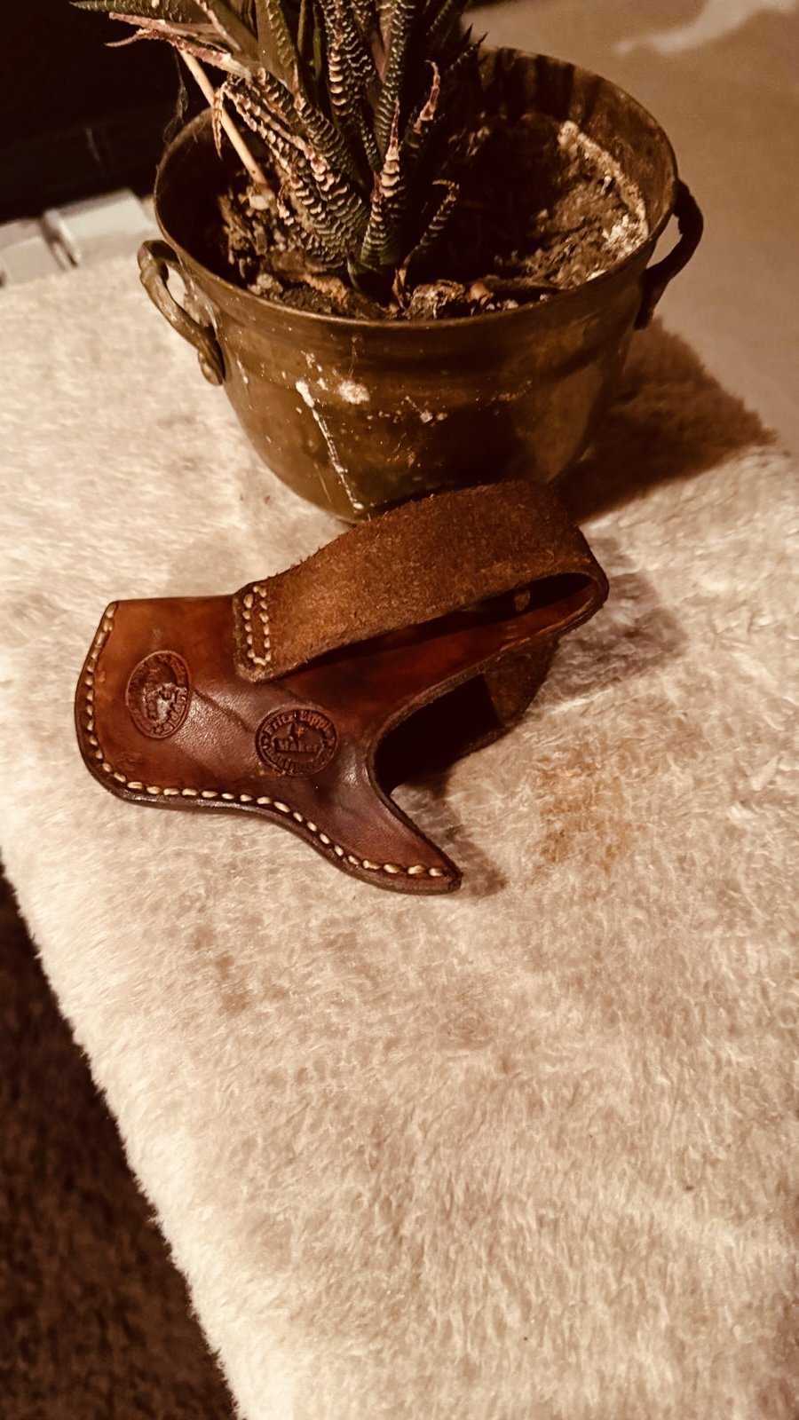 *** Norris Twinny Derringer, Kaliber 9mmR.K., vernickelt mit Holster *** – Bild 4