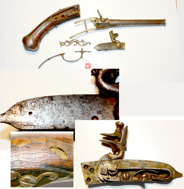 schlanke Steinschlosspistole um 1770 – Bild 2