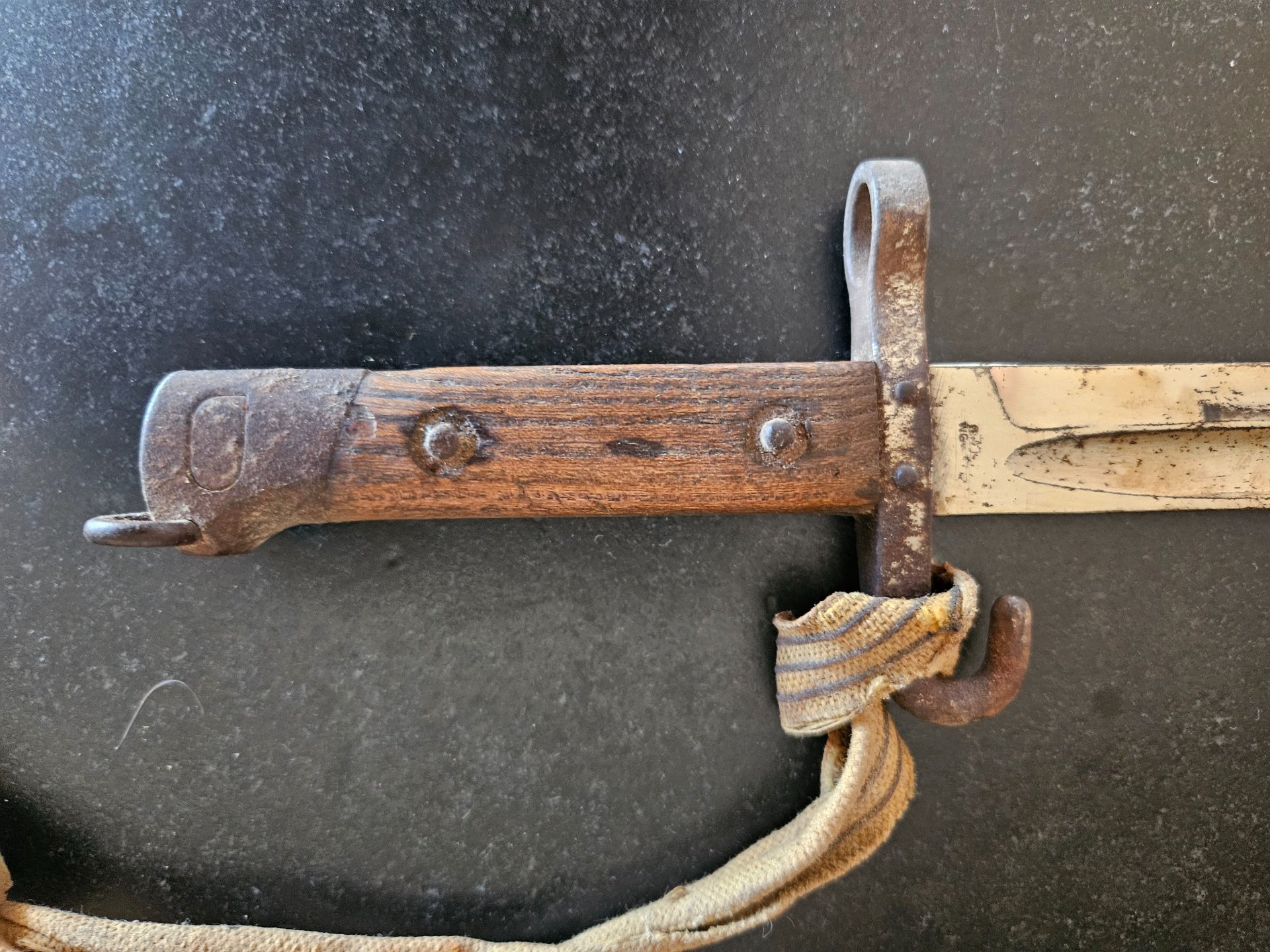 K.u.k. Messerbajonett M1895 (M.95) - F.G.G.Y. Budapest - Doppeladler - mit Scheide & Troddel – Bild 2