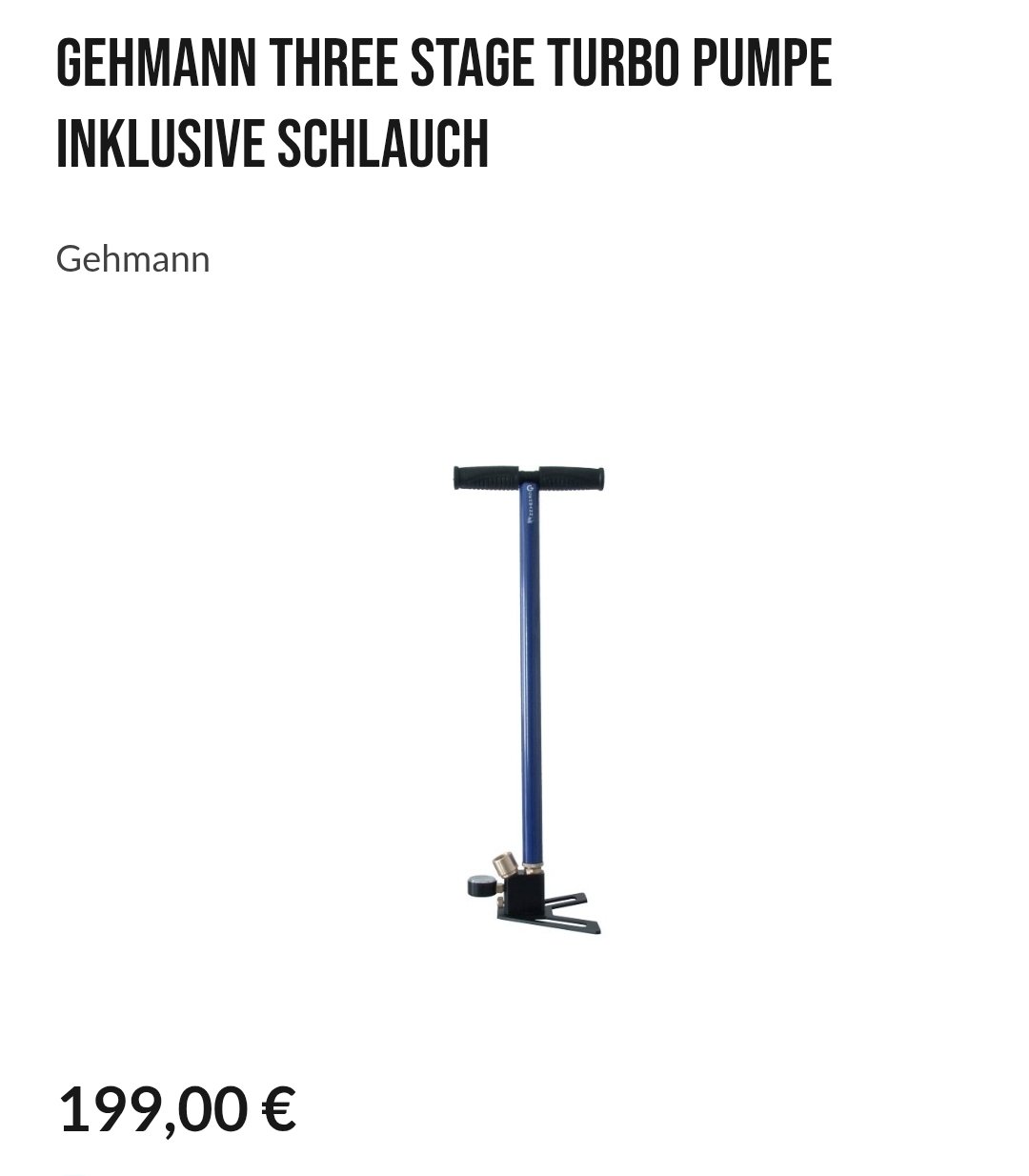 PCP Hand Pump für Pressluftkartuschen – Bild 1