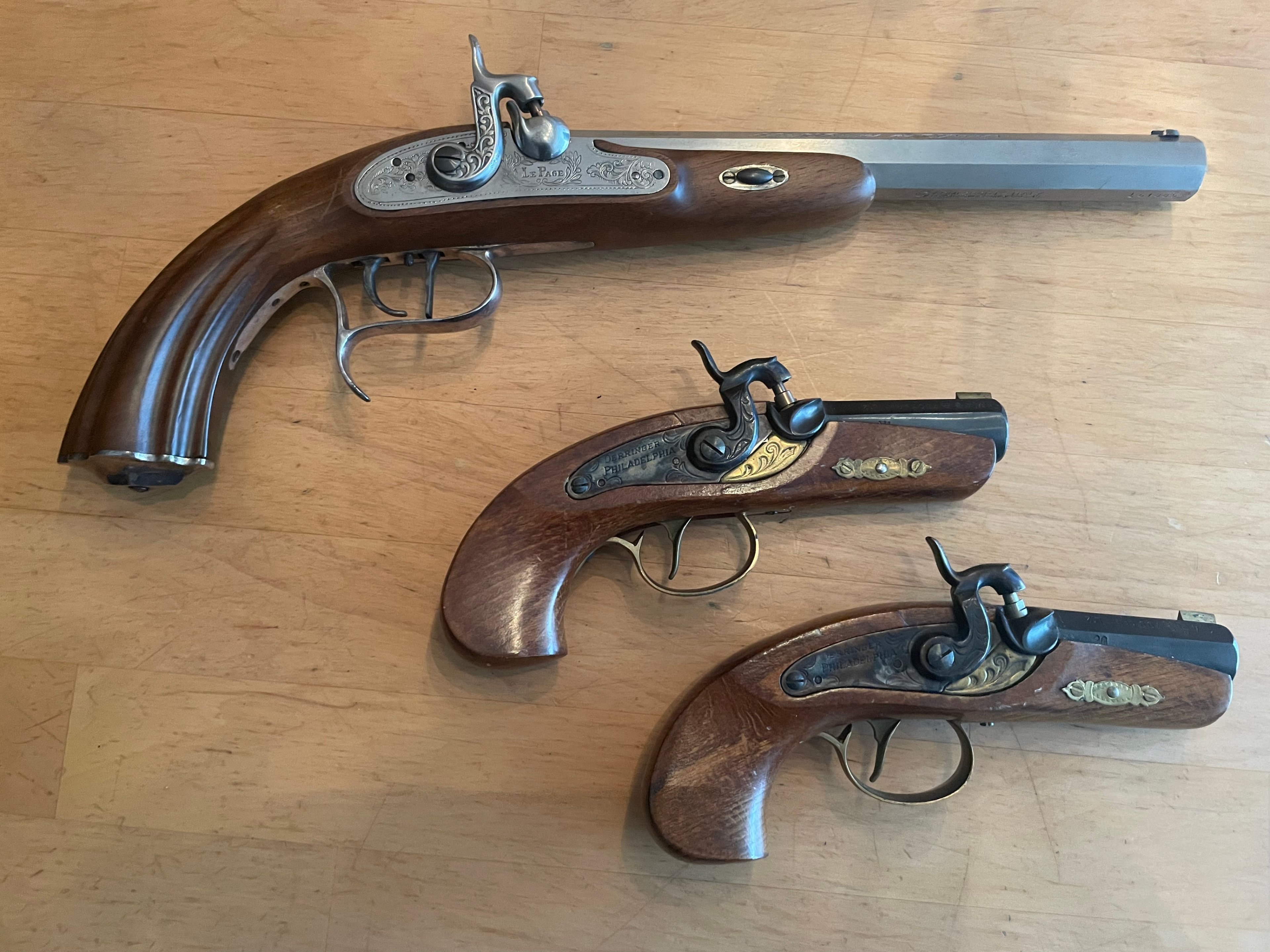 Perkussionsvorderlader "Le Page" + 2x Derringer alle in Kal .45 !!! Kein Versand !!! – Bild 1