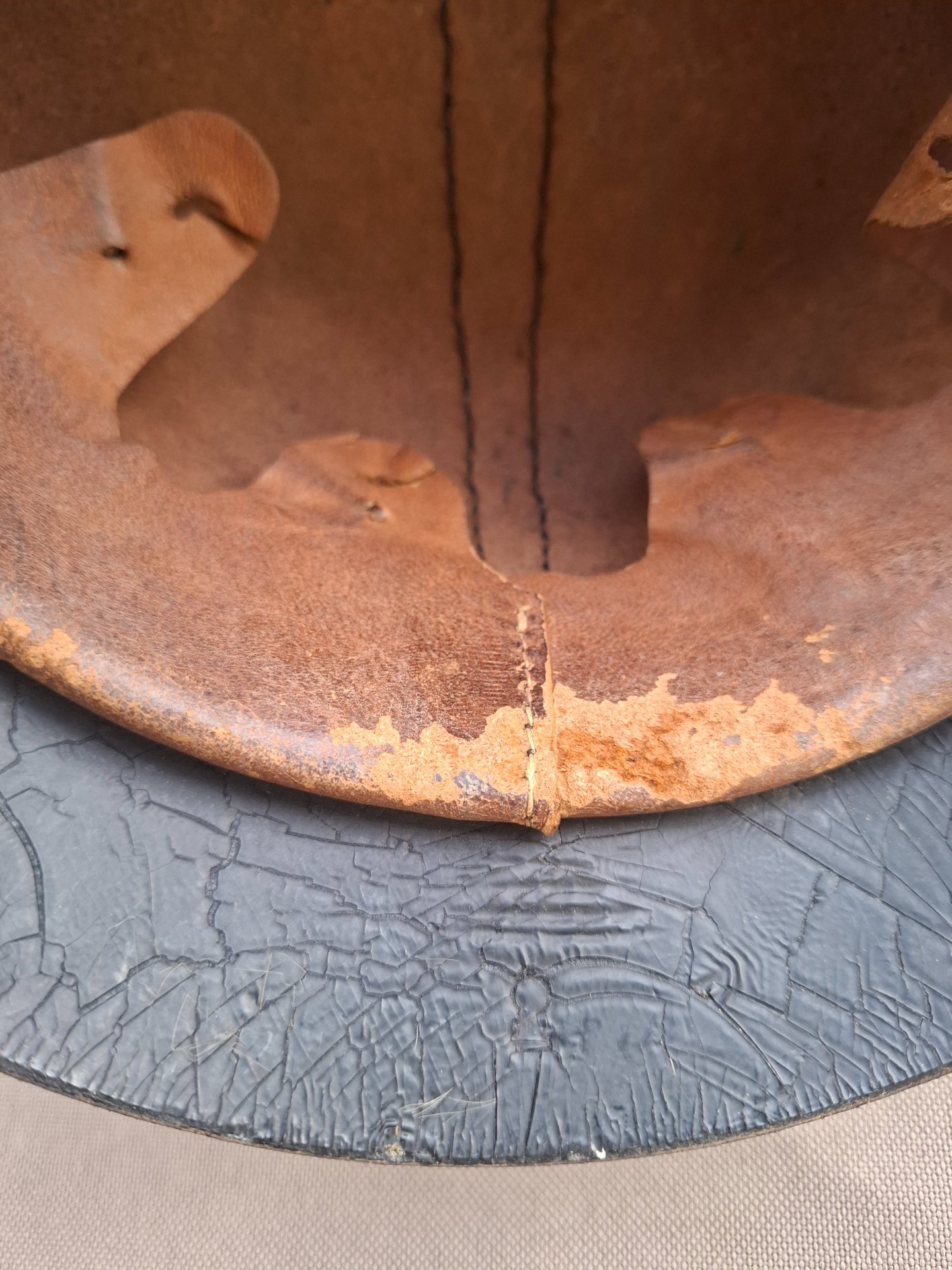 Sachsen Lederhelm Pickelhaube Stahlhelm Feuerwehr – Bild 5
