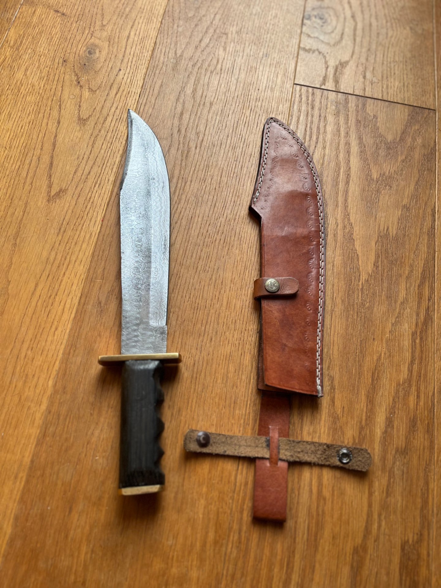 Jagdmesser Damast Bowie Stil – Bild 1