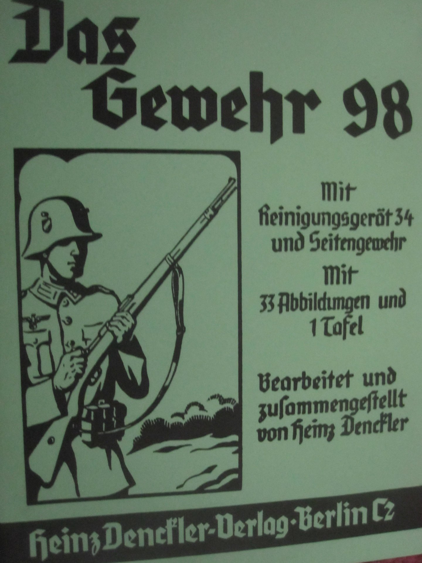 Dienstvorschrift, Beschreibung und Nutzung Mauser 98 und Reinigungsgerät – Bild 1
