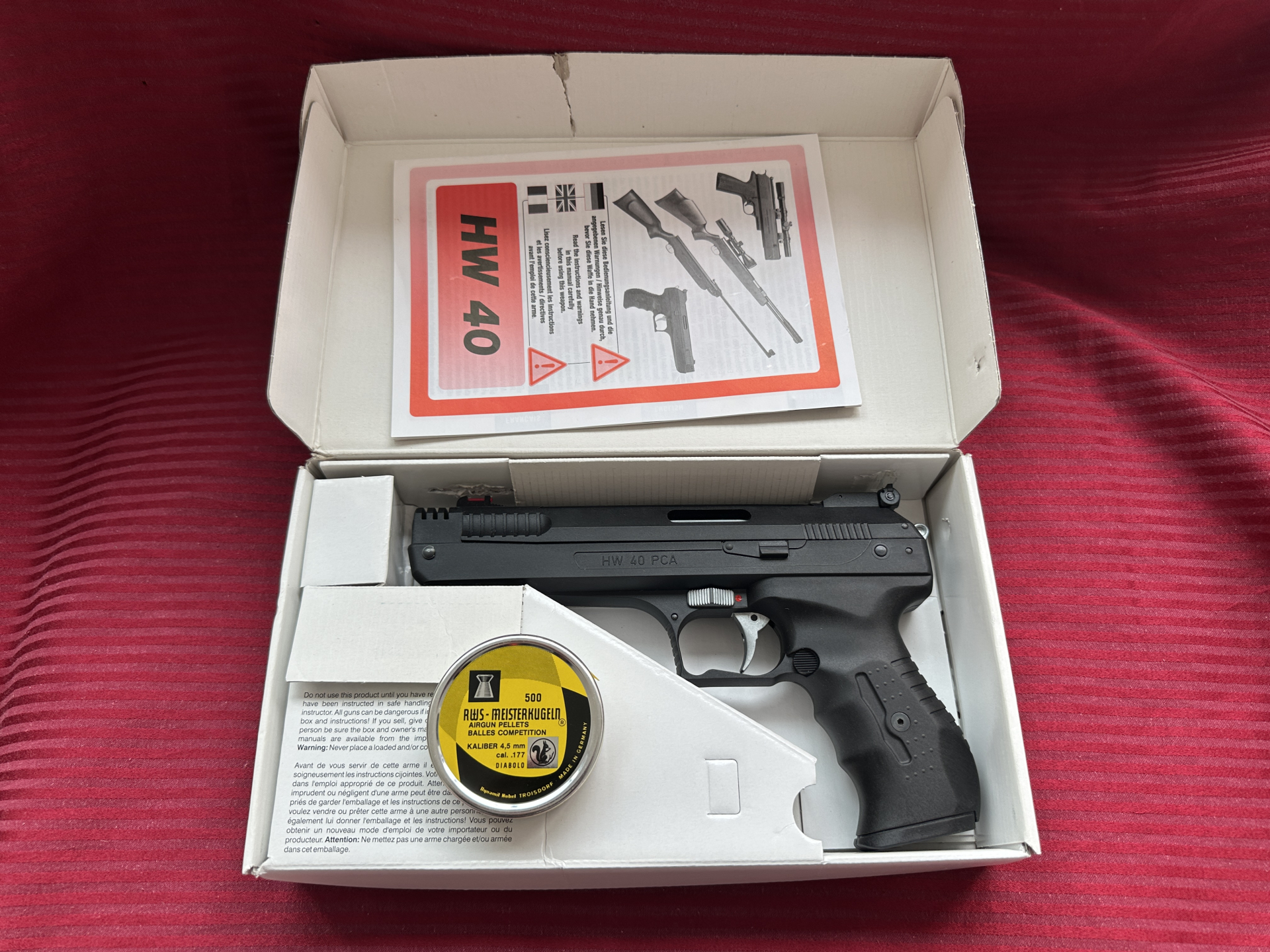 ==>Sehr präzise Weihrauch HW40 -Cal.4.5 mm vorkomprimiert NEU /OVP aus Sammlung ! – Bild 5