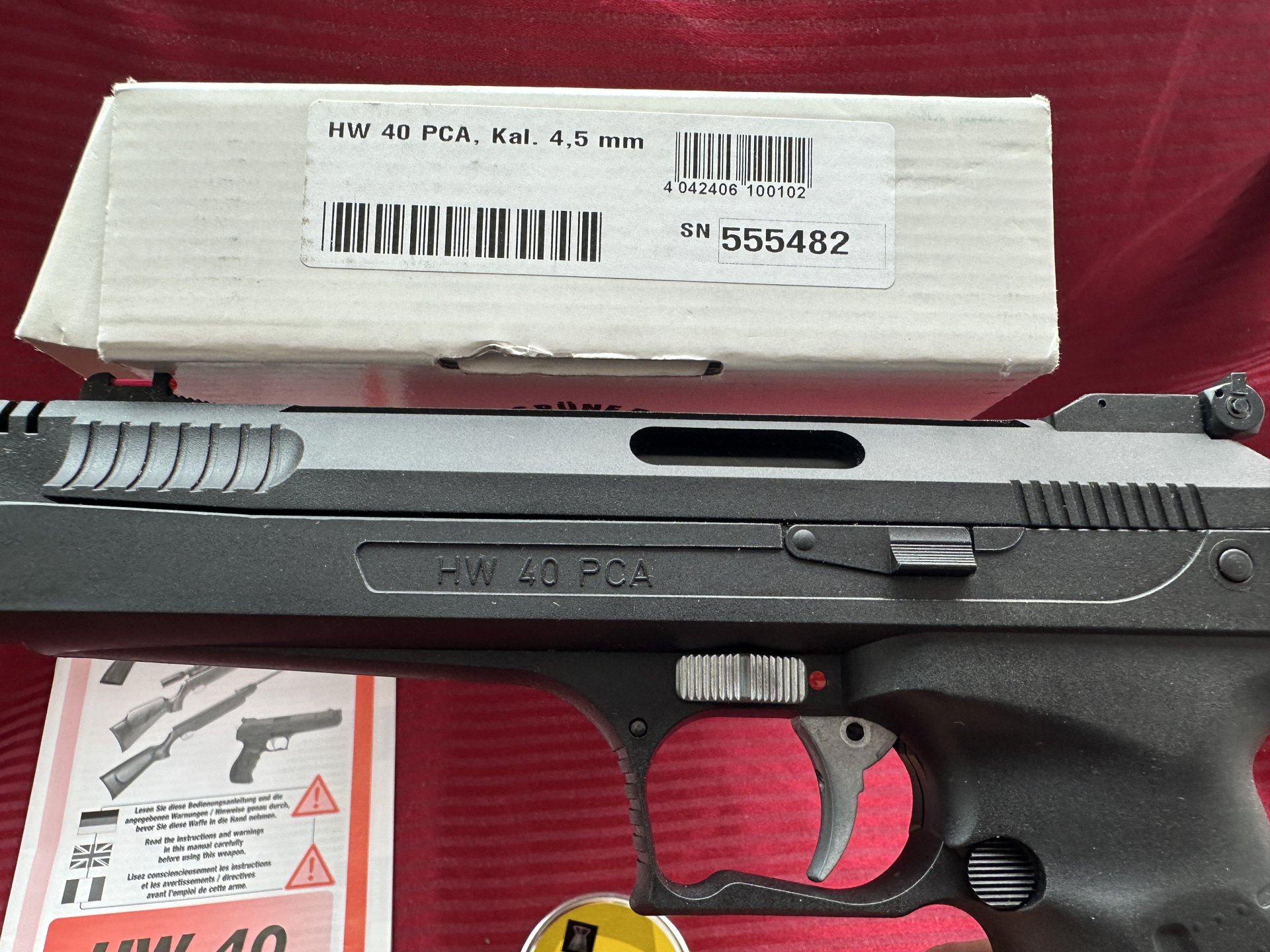==>Sehr präzise Weihrauch HW40 -Cal.4.5 mm vorkomprimiert NEU /OVP aus Sammlung ! – Bild 4