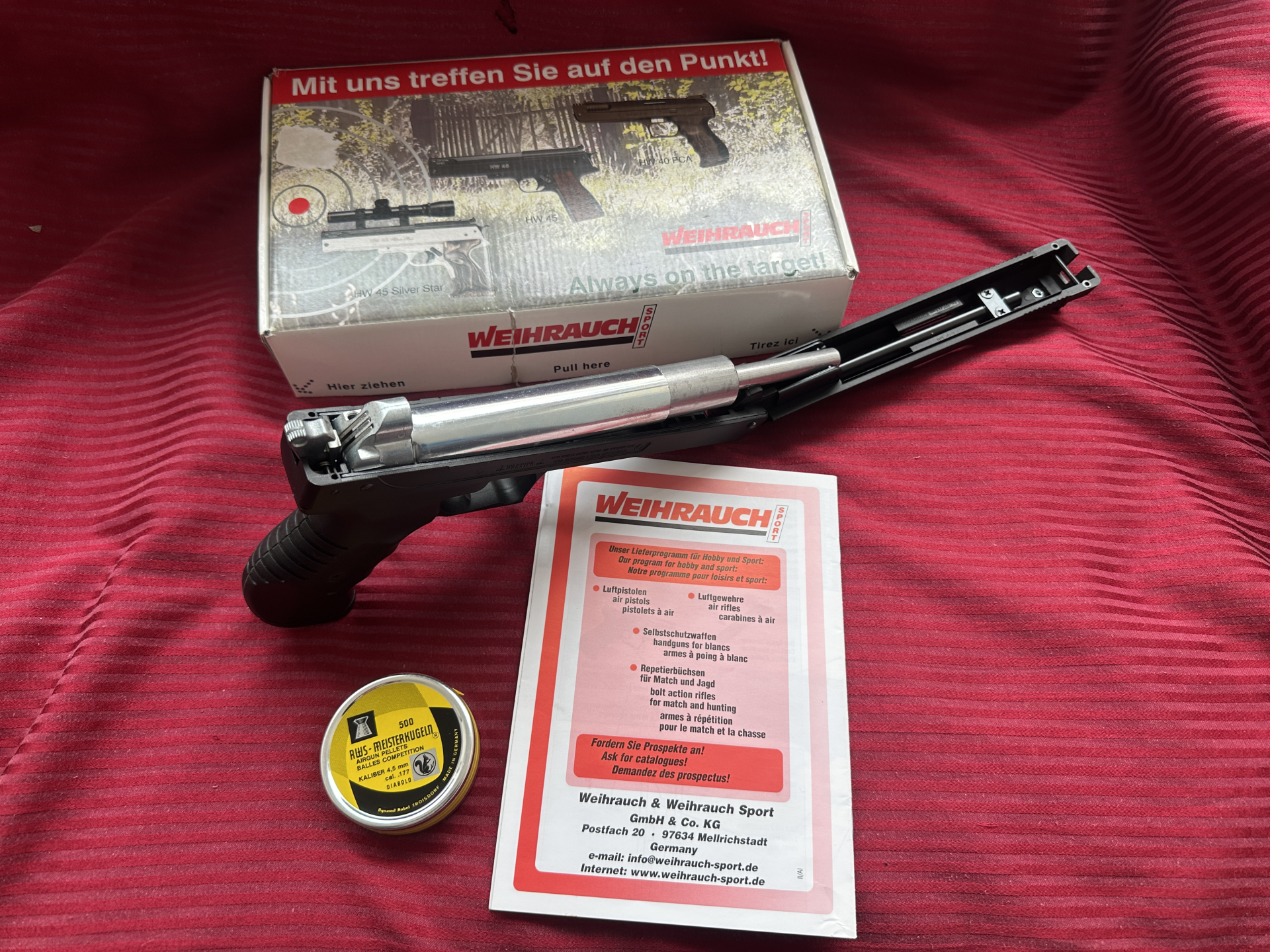 ==>Sehr präzise Weihrauch HW40 -Cal.4.5 mm vorkomprimiert NEU /OVP aus Sammlung ! – Bild 6