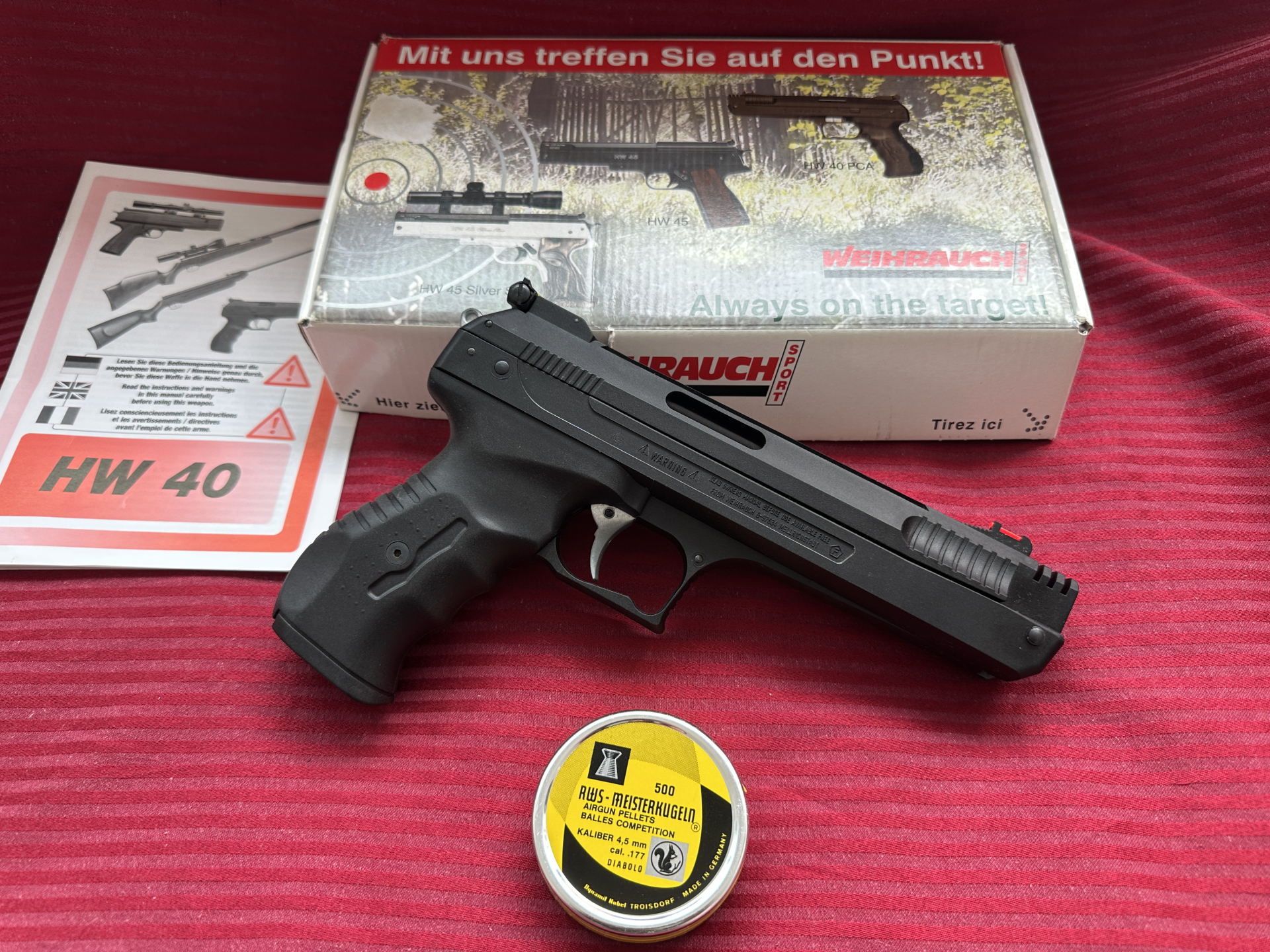 ==>Sehr präzise Weihrauch HW40 -Cal.4.5 mm vorkomprimiert NEU /OVP aus Sammlung ! – Bild 1