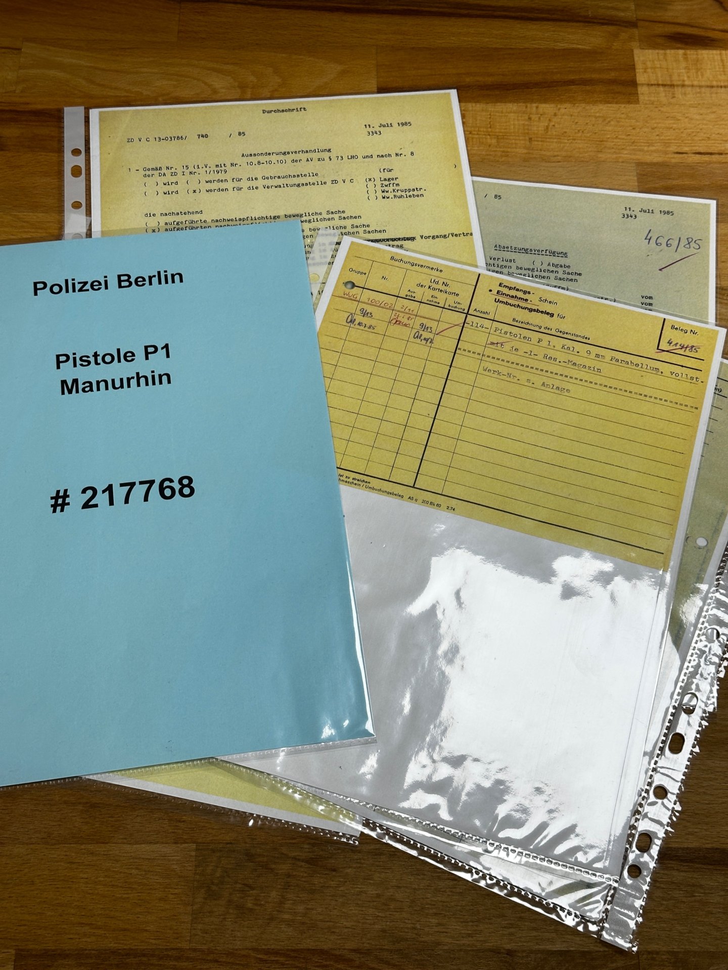 Manurhin P1 der Polizei Berlin inkl. Unterlagen – Bild 5