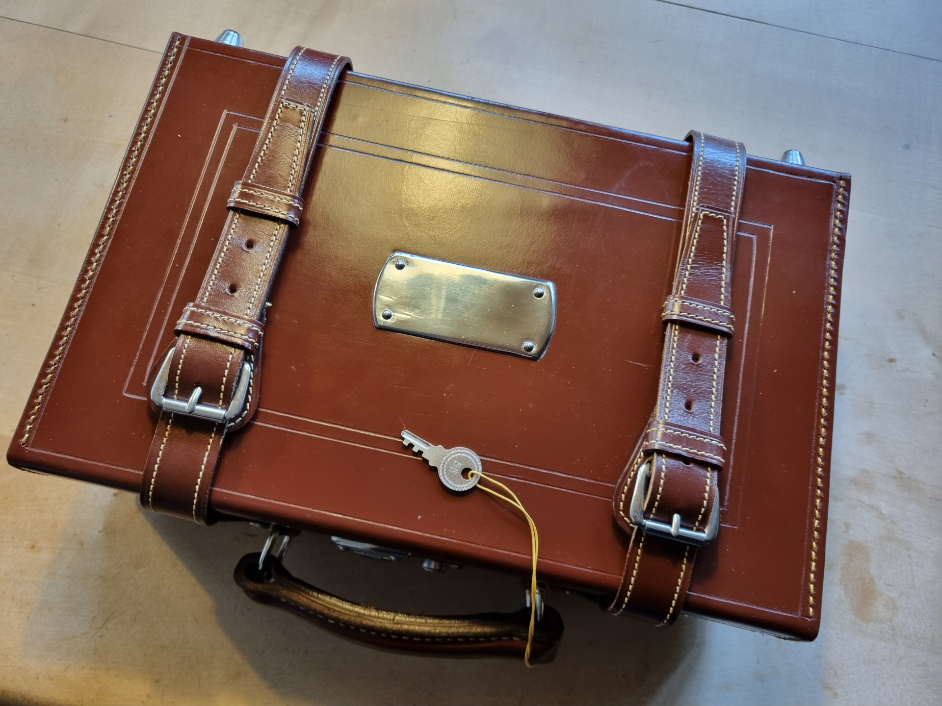 Patronenkoffer Waffenkoffer Leder wie NEU – Bild 1