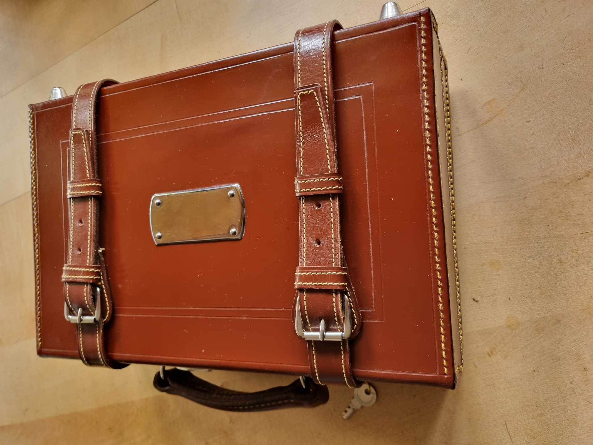 Patronenkoffer Waffenkoffer Leder wie NEU – Bild 3