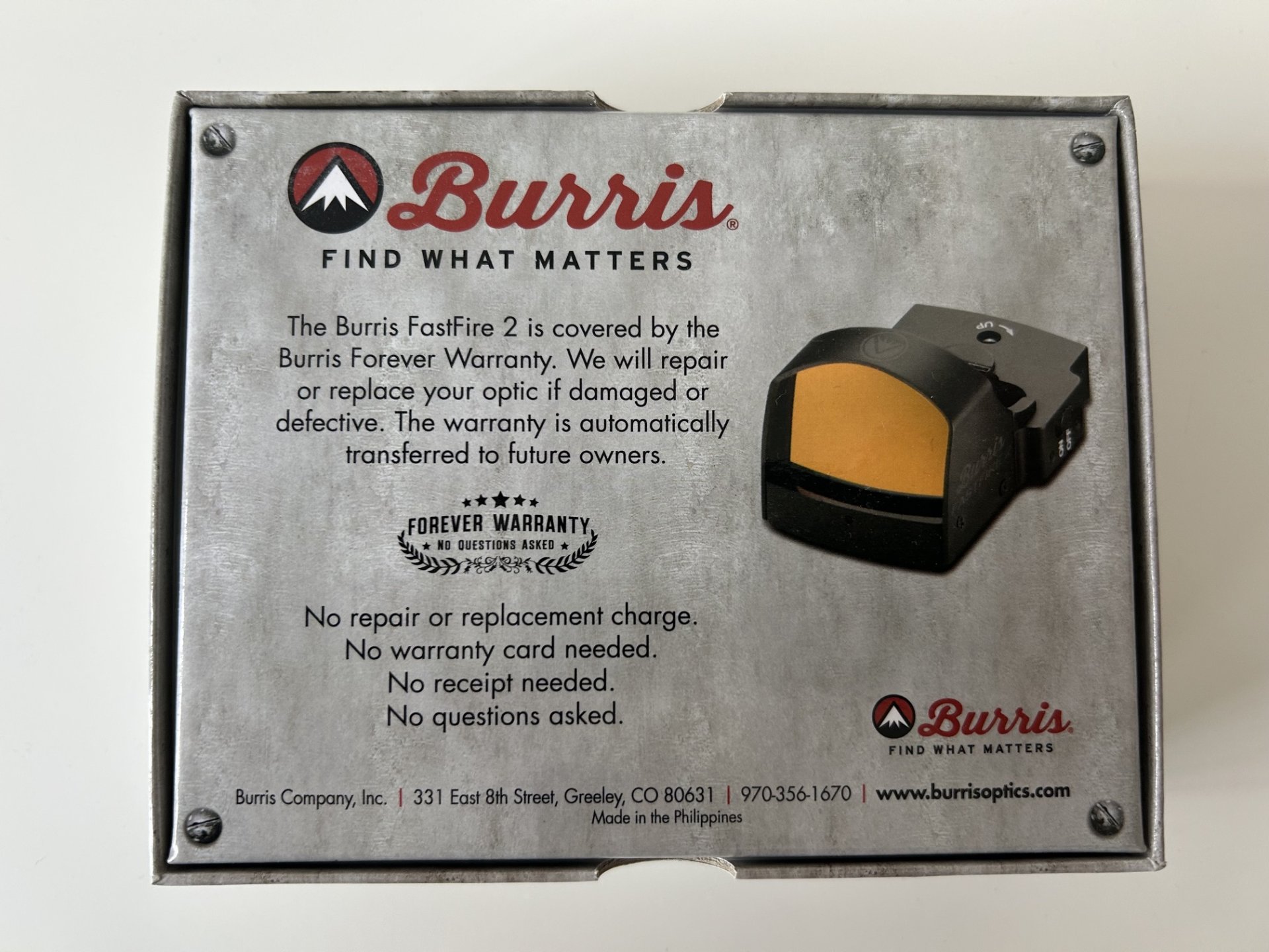Burris FastFire 2 – 4 MOA Leuchtpunktvisier inkl. original HK-Montageplatte für SFP9 OR – unbenutzt – Bild 3