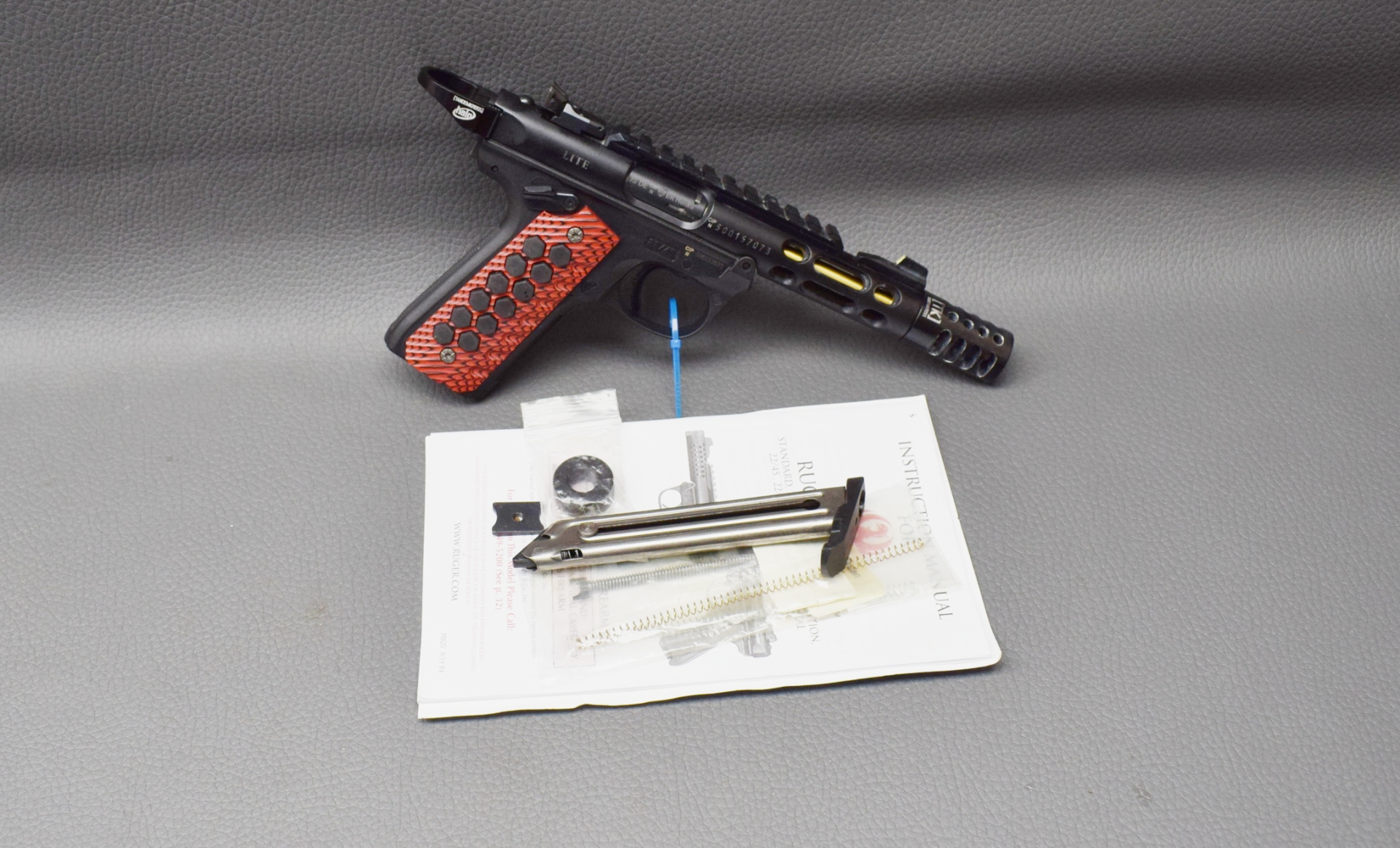 Ruger Mark IV 22/45 Lite Sportpistole KK Kleinkaliber .22lr Mündungsgewinde Kompensator Tuning – Bild 1