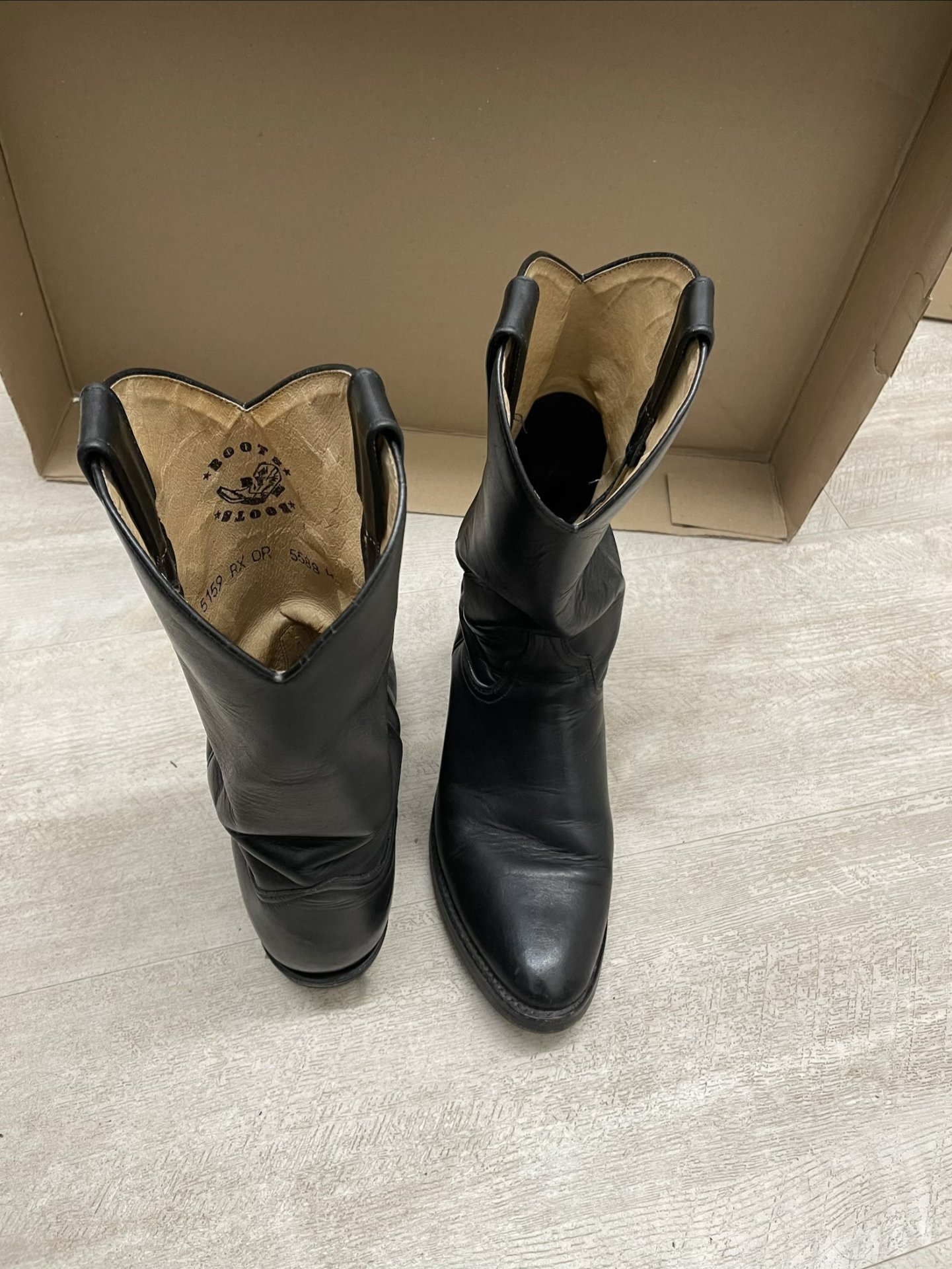 Original Cowboystiefel von Boots by Boots mit Stahlkappen und Gummisohle – Bild 1