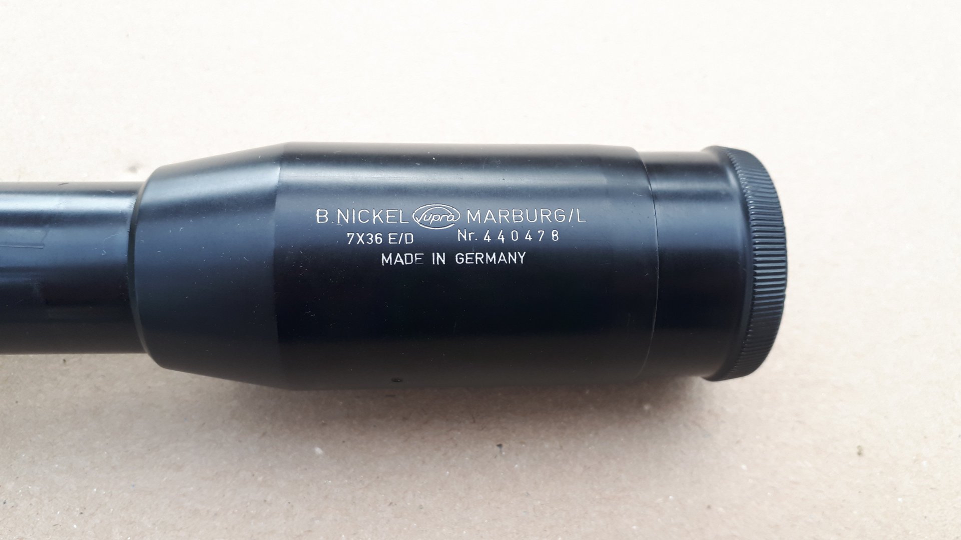 B. Nickel Supra Marburg / L 7x36E/D Zielfernrohr laufende Scheibe laufender Keiler – Bild 2
