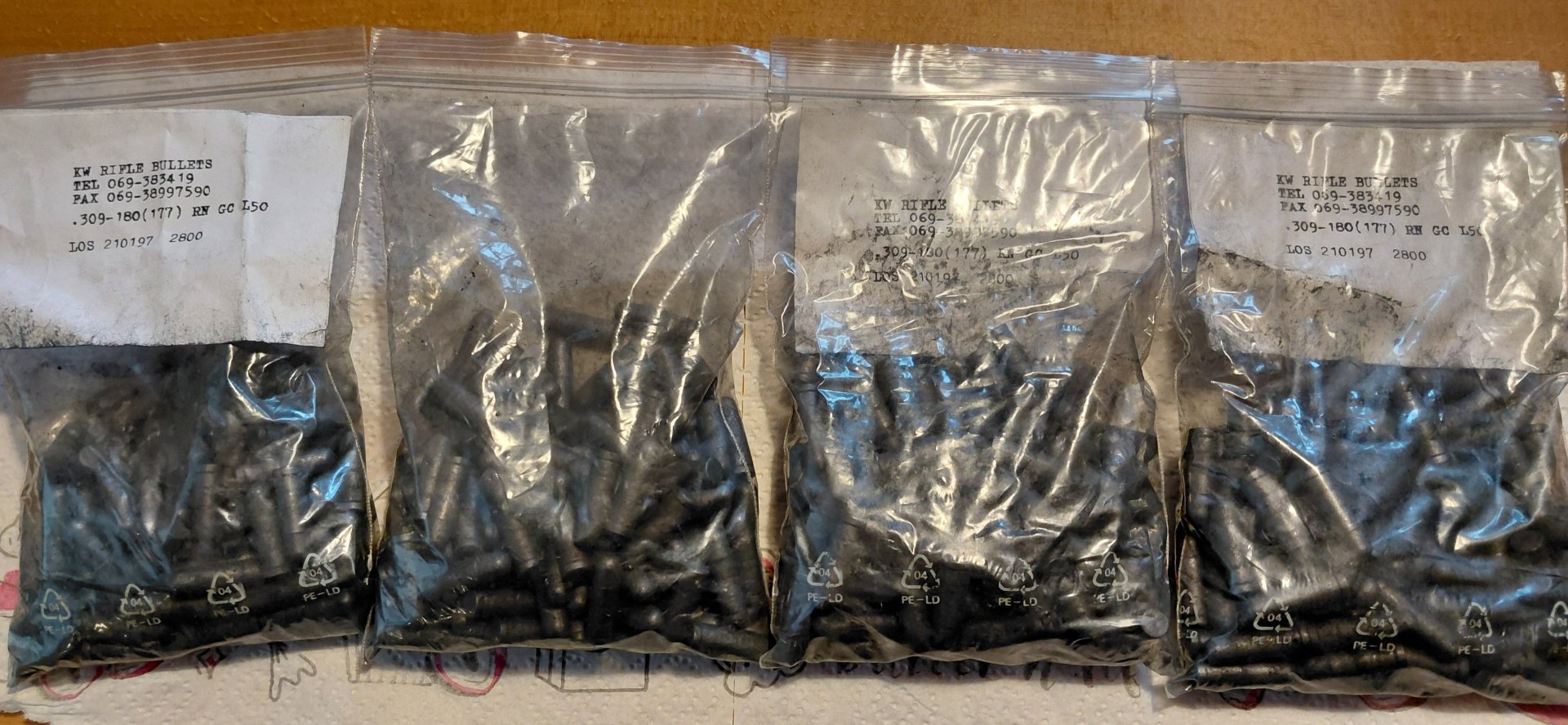 RARITÄT Klaus Wich Geschosse .309 180 gr RN GC – Bild 2