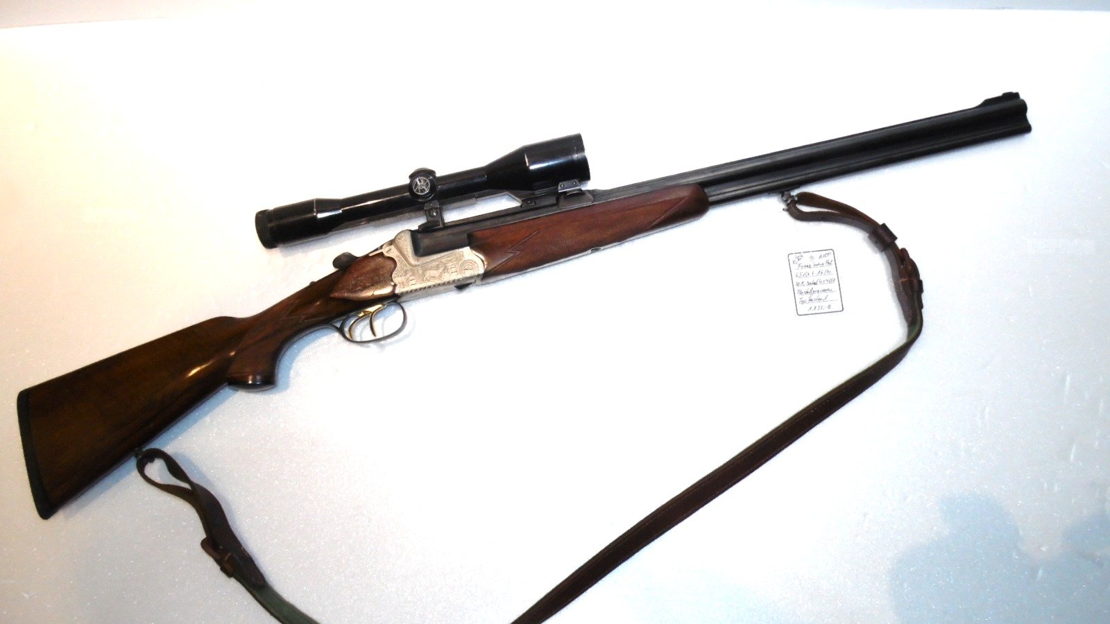 Bockbüchsflinte, Sodia Ferlach, 6,5x57 R + 16/70, – Bild 1