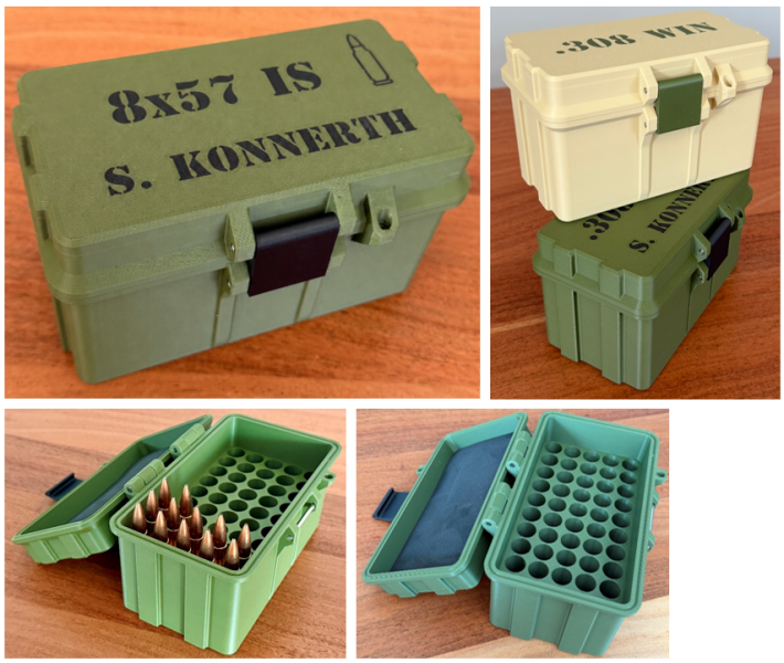 Munitionsbox 8x57 Ammo Box Patronen Wiederladen 50 Schuss personalisierbar abschließbar – Bild 1