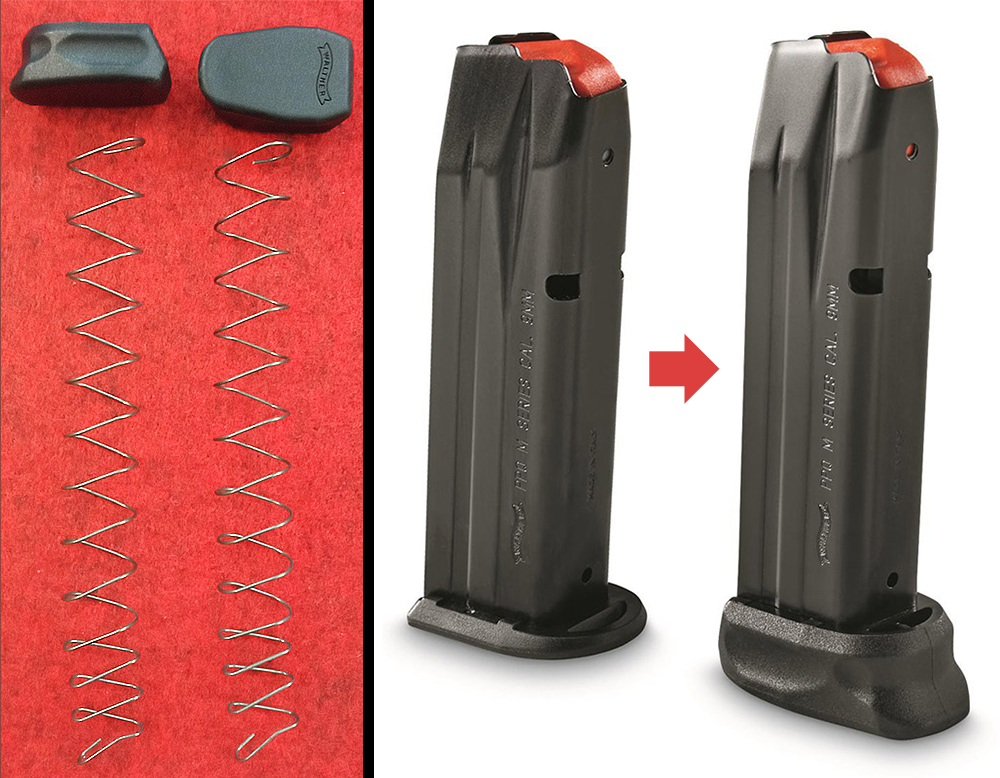 Walther PPQ verlängerte Magazinschuhe und Federn – Bild 1